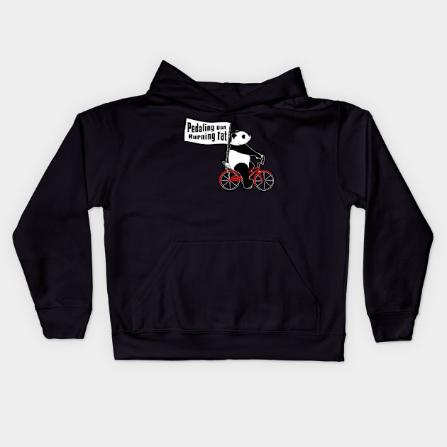 Pedaling out, Burning fat!! Kids Hoodie by flyinghigh5